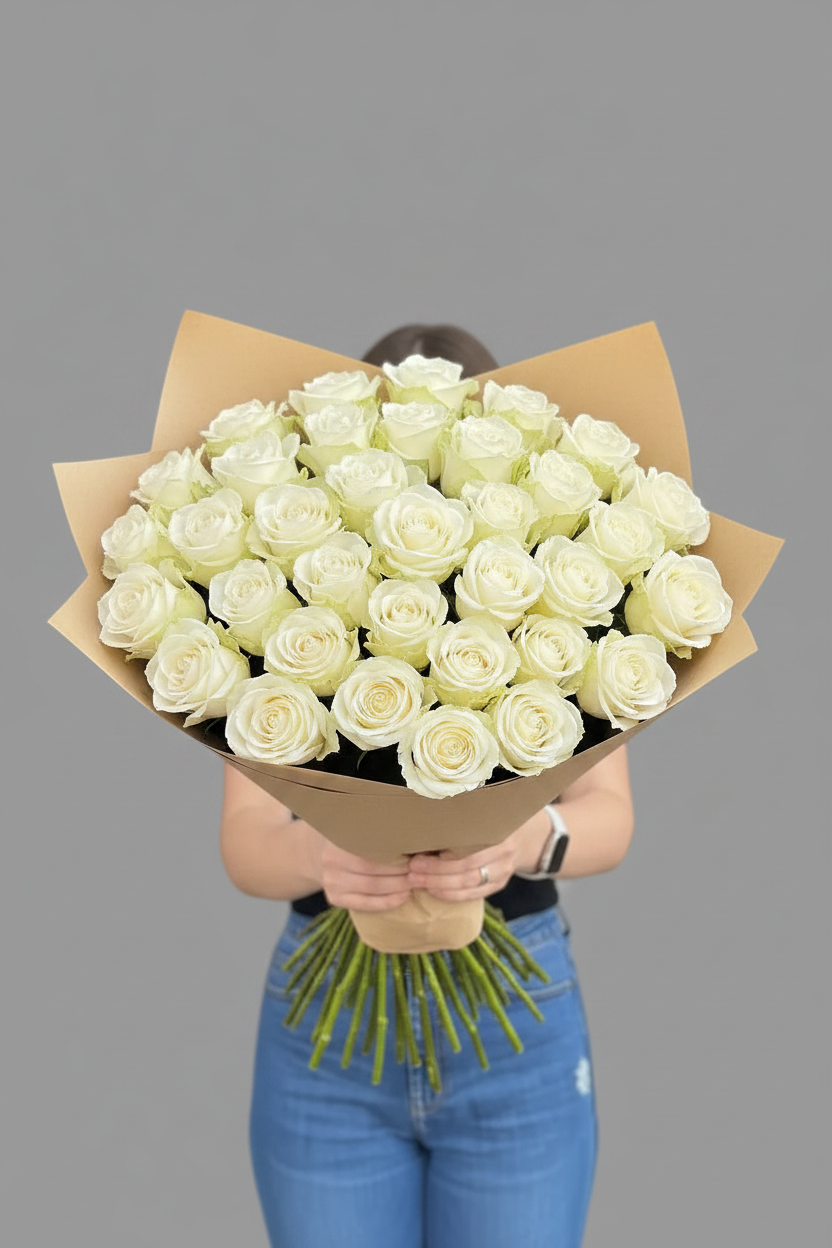 Romantic Roses - White