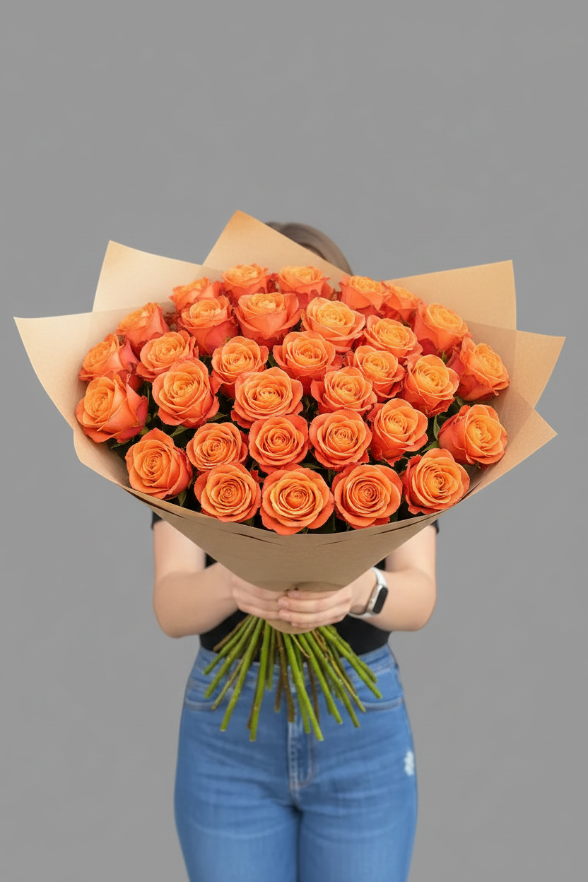 Romantic Roses - Orange